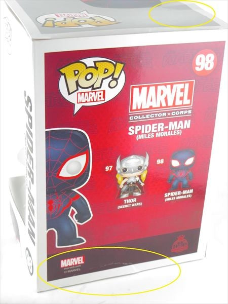 スパイダーマン マイルズ・モラレス MARVEL COLLECTOR CORP限定版 FUNKO(ファンコ) POP! MARVEL 98