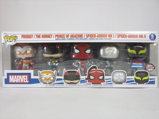 プロディジー、ホーネット、アラクネ、スパイダーアーマー マーク1、スパイダーアーマー マーク2 [MARVEL] FUNKO(ファンコ) POP! 5PACK