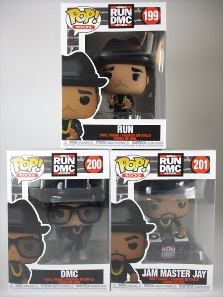 【箱傷】 DMC３体セット [ラン・ディーエムシー(Run-D.M.C.)] FUNKO(ファンコ) POP! ROCKS 199-201