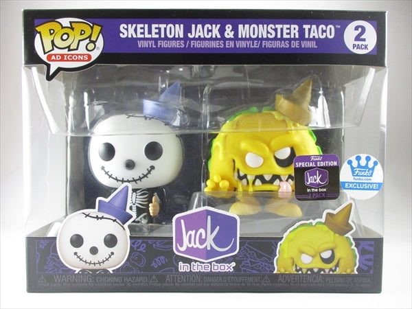 スケルトンジャック＆モンスタータコス FUNKOショップ限定 [Jack in the box] FUNKO(ファンコ) POP! AD ICONS 2PACK