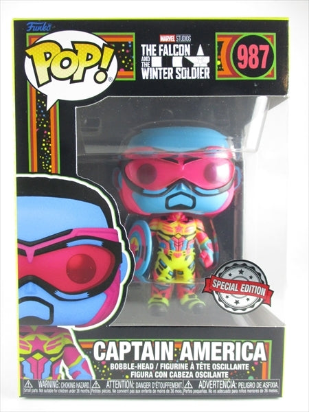 キャプテンアメリカ ブラックライト [ファルコン&ウィンター・ソルジャー] FUNKO(ファンコ) POP! 987