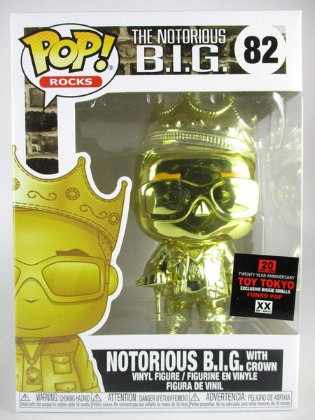 ノトーリアス・B.I.G ゴールドクロム TOY TOKYO 20TH [THE NOTORIOUS B.I.G.] FUNKO(ファンコ) POP! ROCKS 82