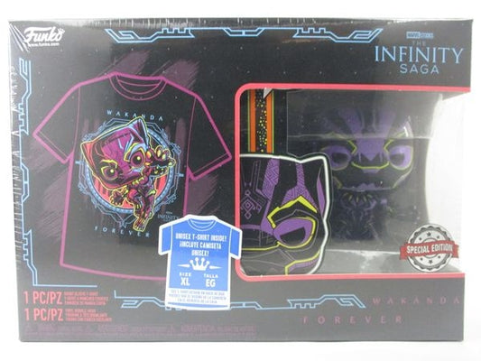 ブラックパンサー ブラックライト XLサイズ [インフィニティ・サガ(INFINITY SAGA)] FUNKO(ファンコ) POP! TEES