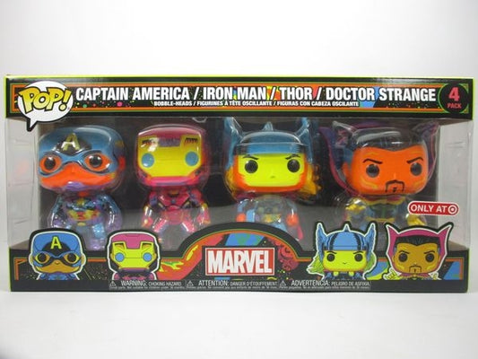 キャプテンアメリカ/アイアンマン/ソー/ドクターストレンジ ブラックライト [MARVEL] FUNKO(ファンコ) POP! 4PACK