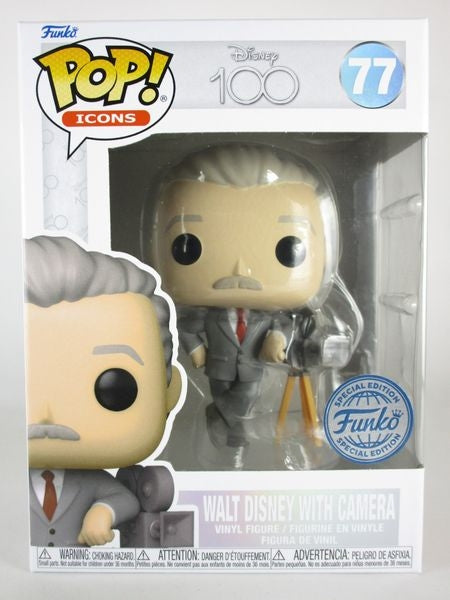 ウォルト・ディズニーwithカメラ [ディズニー100th] FUNKO(ファンコ) POP! ICONS 77