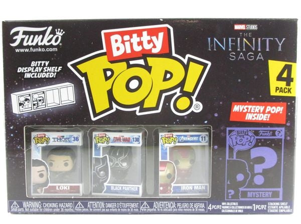 ロキ、ブラックパンサー、アイアンマン+α [インフィニティ・サーガ] FUNKO(ファンコ) Bitty POP! 4PACK