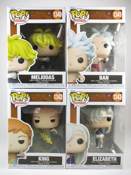 メリオダス/バン/キング/エリザベス４体セット [七つの大罪(THE SEVEN DEADLY SINS)] FUNKO(ファンコ) POP! ANIMATION 1340-1343