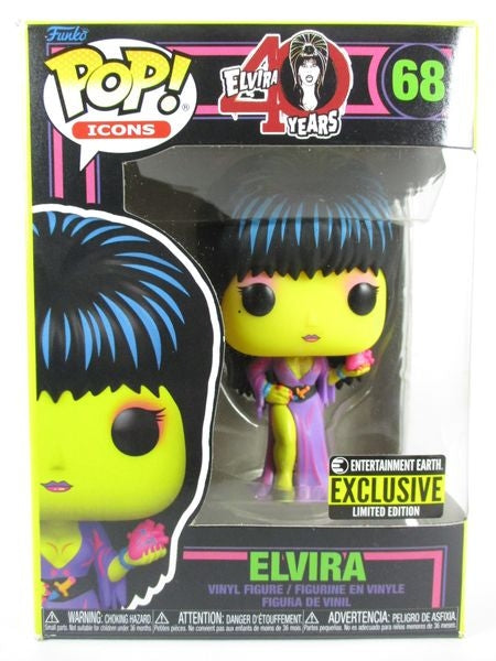 エルヴァイラ ENTERTAINMENT EARTH限定 ブラックライト [ELVIRA] FUNKO(ファンコ) POP! ICONS 68