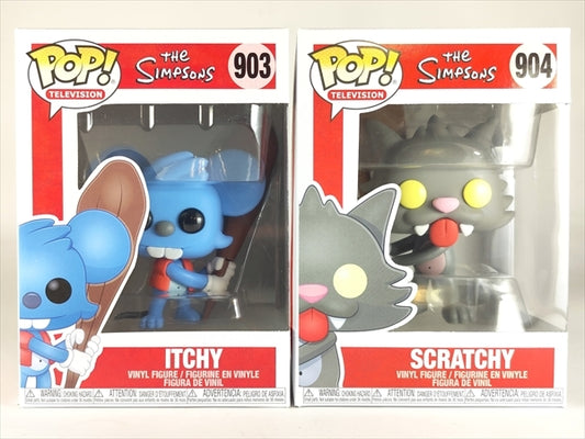 【箱傷】 イッチー＆スクラッチー [SHIMPSONS(シンプソンズ)] FUNKO(ファンコ) POP! TELEVISION 903,904