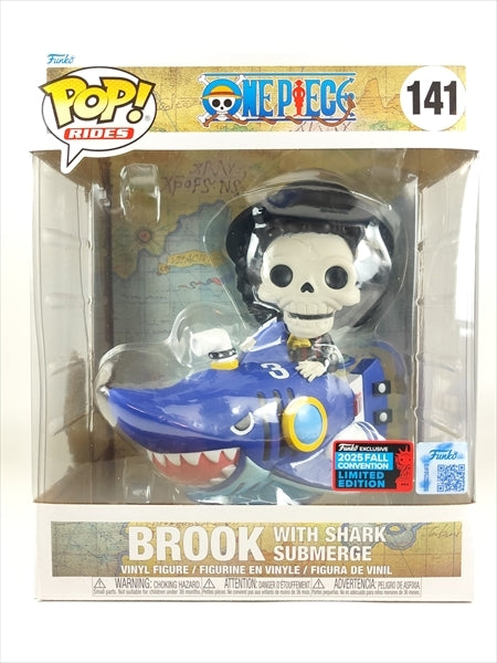 ブルック with シャークサブマージ３号 6インチ 2025年FALL CONVENTION限定 [ONE PIECE(ワンピース)] FUNKO(ファンコ) POP! RIDES 141