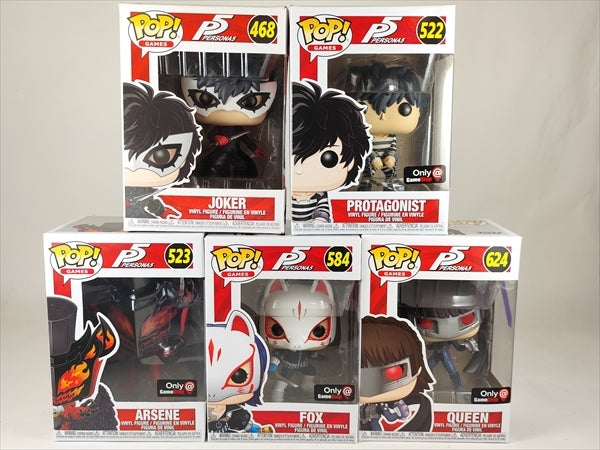 【箱傷】 ペルソナ５　５体セット[ペルソナ5] FUNKO(ファンコ) POP! GAMES 468,522,523,584,624