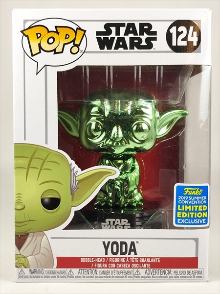 【箱傷】 ヨーダ　グリーンクロム 2019年SUMMER CONVENTION限定 [STARWARS(スターウォーズ)] FUNKO(ファンコ) POP! 124