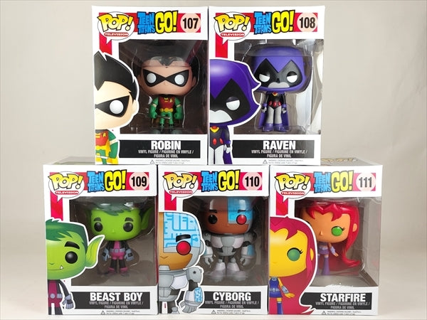 【箱傷】 ロビン/レイブン/ビーストボーイ/サイボーグ/スターファイヤー [ティーンタイタンズ] FUNKO(ファンコ) POP! TELEVISION 107-111