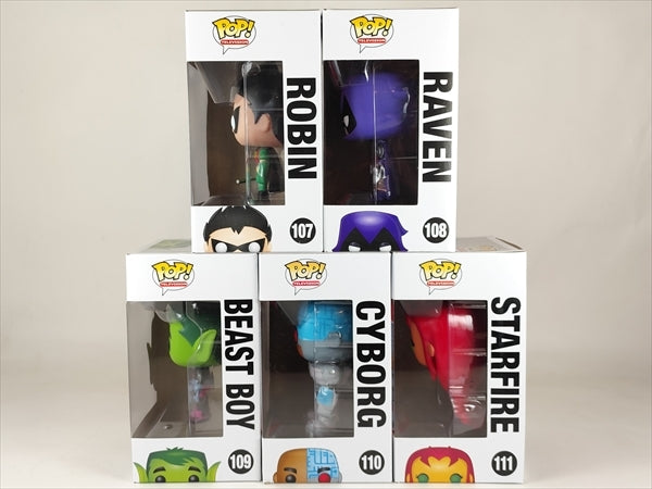 【箱傷】 ロビン/レイブン/ビーストボーイ/サイボーグ/スターファイヤー [ティーンタイタンズ] FUNKO(ファンコ) POP! TELEVISION 107-111