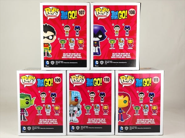 【箱傷】 ロビン/レイブン/ビーストボーイ/サイボーグ/スターファイヤー [ティーンタイタンズ] FUNKO(ファンコ) POP! TELEVISION 107-111