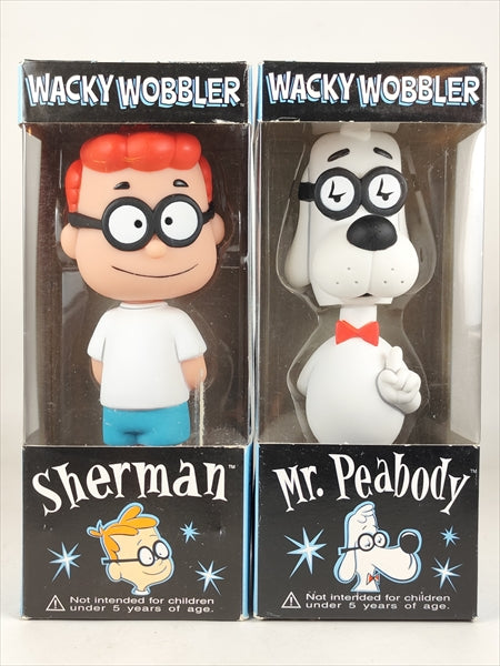 【箱傷】 ミスターピーボディ＆シャーマン [THE MR. PEABODY AND SHERMAN] FUNKO(ファンコ) Wacky Wobbler(ワッキーワブラー) ボブルヘッド