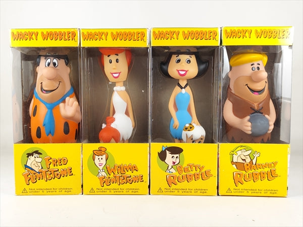 【箱傷】 原子家族フリントストーン４体セット [原始家族フリントストーン(ハンナバーベラ)] FUNKO(ファンコ) Wacky Wobbler(ワッキーワブラー) ボブルヘッド