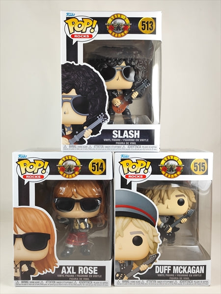 【取寄品・依頼者以外購入不可】ガンズアンドローゼズ ３体セット [ガンズ・アンド・ローゼズ(Guns N' Roses)] FUNKO(ファンコ) POP! ROCKS 513-515