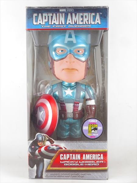 キャプテンアメリカ メタリック 2011年コミコン 世界限定480体 FUNKO(ファンコ) Wacky Wobbler(ワッキーワブラー) ボブルヘッド