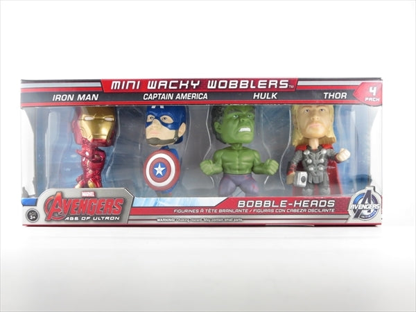 【箱傷】 アベンジャーズミニ 4体セット [Avengers(アベンジャーズ・エイジ・オブ・ウルトロン] FUNKO(ファンコ) Wacky Wobbler(ワッキーワブラー) ボブルヘッド