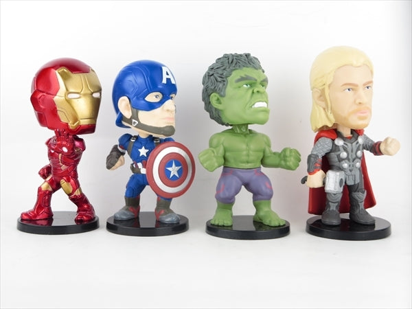 【箱傷】 アベンジャーズミニ 4体セット [Avengers(アベンジャーズ・エイジ・オブ・ウルトロン] FUNKO(ファンコ) Wacky Wobbler(ワッキーワブラー) ボブルヘッド
