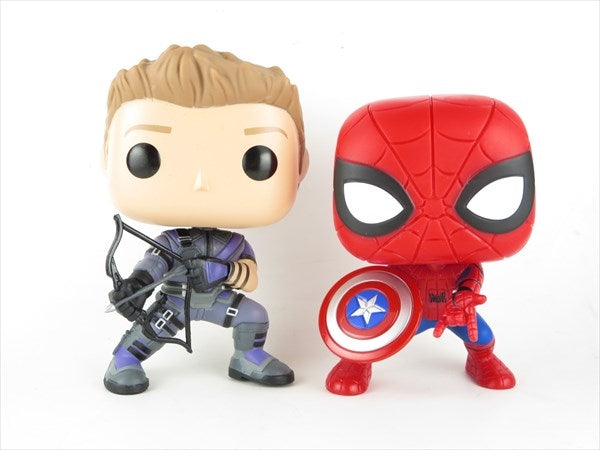 ホークアイ/スパイダーマンPOP & アイアンマン/キャプテン・アメリカ　キーチェーン [シビル・ウォー/キャプテン・アメリカ(CAPTAIN AMERICA CIVIL WAR)] FUNKO(ファンコ) POP! 4PACK