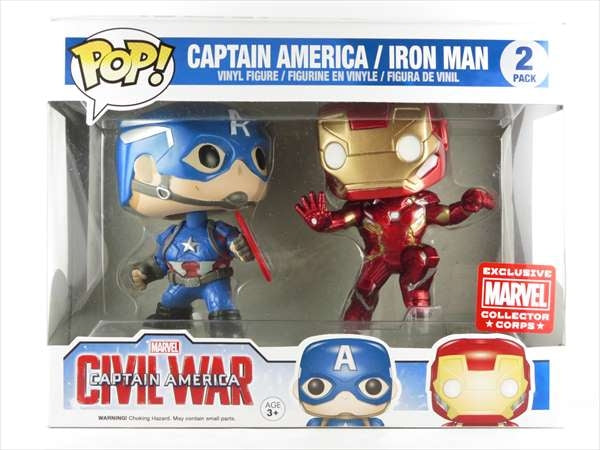 アイアンマン&キャプテンアメリカ MARVEL COLLECTOR CORPS限定版 [キャプテンアメリカ シビルウォー] FUNKO(ファンコ) POP! 2PACK