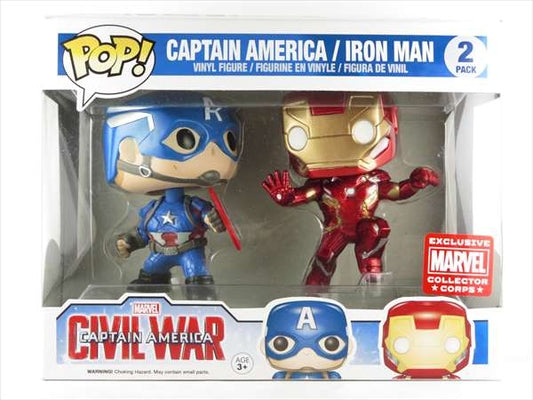 アイアンマン&キャプテンアメリカ MARVEL COLLECTOR CORPS限定版 [キャプテンアメリカ シビルウォー] FUNKO(ファンコ) POP! 2PACK
