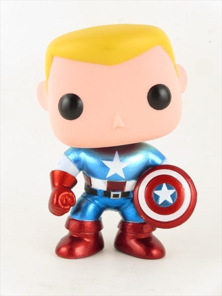 キャプテンアメリカ メタリック&アンマスクver.  COMIKAZE限定  FUNKO(ファンコ) POP! MARVEL 06