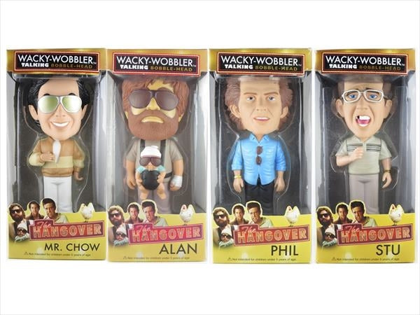 【トーキング機能付】アラン＆カルロス・チャウ・フィル・スチュ4体セット [ハングオーバー(The Hangover)] FUNKO(ファンコ) Wacky Wobbler
