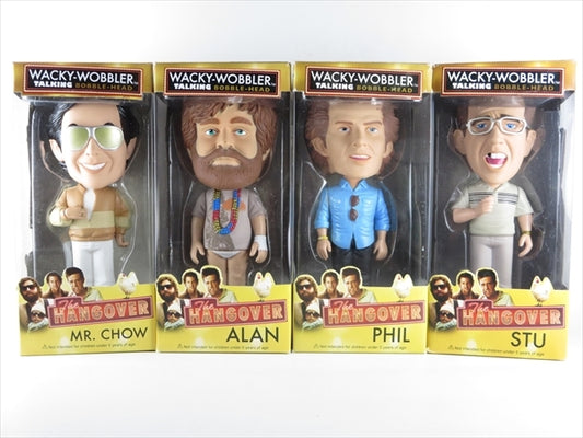 【トーキング機能付】アラン・チャウ・フィル・スチュ4体セット [ハングオーバー(The Hangover)] FUNKO(ファンコ) Wacky Wobbler(ワッキーワブラー)