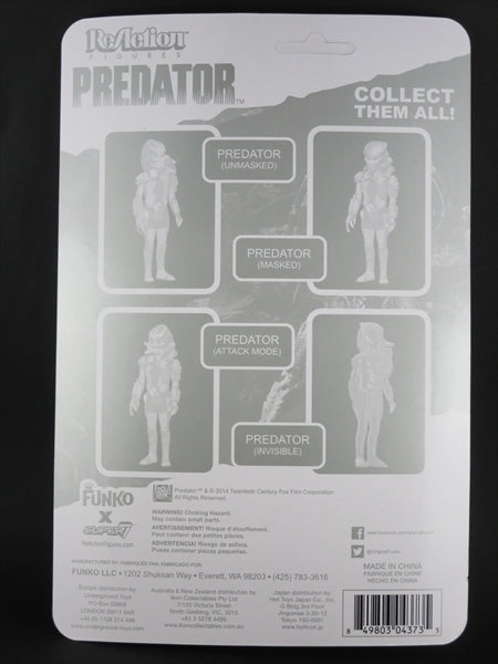 プレデター クリアver. 2014年SDCC限定2500体 リアクション FUNKO ReAction Figure(ファンコ)