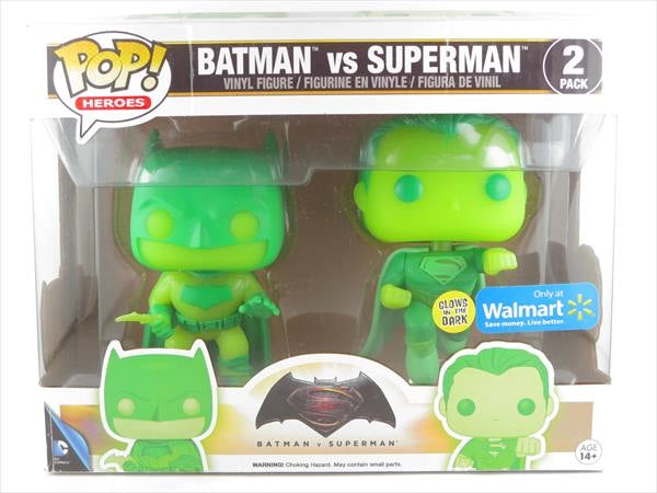 バットマン&スーパーマン 蓄光ver [バットマンvsスーパーマン] FUNKO(ファンコ) POP! HEROES 2PACK