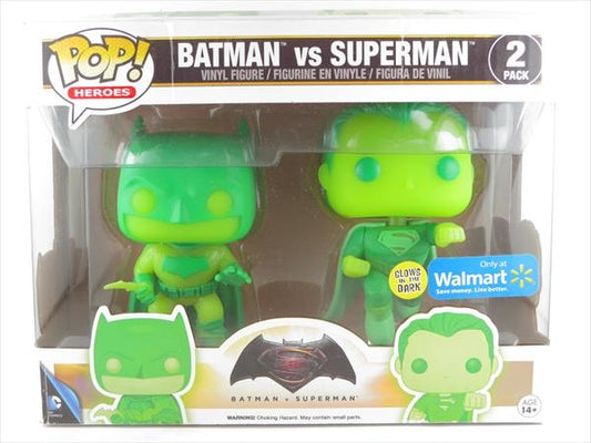 バットマン&スーパーマン 蓄光ver [バットマンvsスーパーマン] FUNKO(ファンコ) POP! HEROES 2PACK