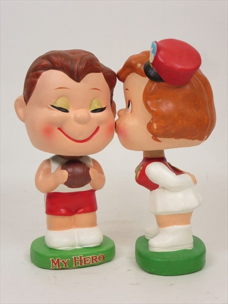 1960　ボーイ＆ガール　バスケットボール　キッシングバブル　KISSING BOBBLE　ヴィンテージ　ボブルヘッド　VINTAGE BOBBLE HEAD
