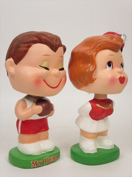 1960　ボーイ＆ガール　バスケットボール　キッシングバブル　KISSING BOBBLE　ヴィンテージ　ボブルヘッド　VINTAGE BOBBLE HEAD