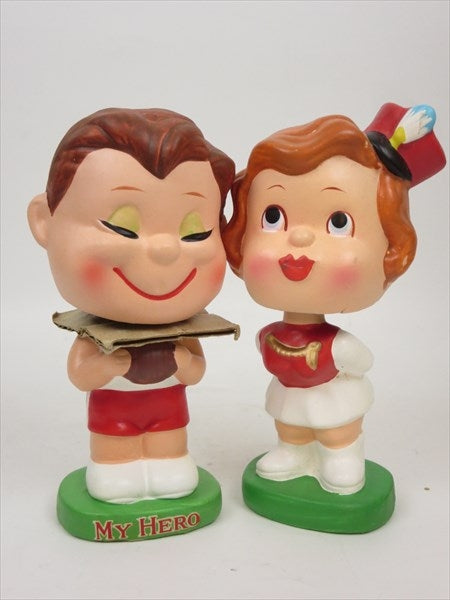 1960　ボーイ＆ガール　バスケットボール　キッシングバブル　KISSING BOBBLE　ヴィンテージ　ボブルヘッド　VINTAGE BOBBLE HEAD