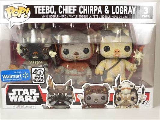 ティーボ、チャーパ、ログレイ イウォーク3体セット [STARWARS(スターウォーズ)] FUNKO POP!(ファンコ) ボブルヘッド