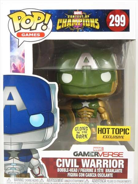 シビル・ウォリアー 蓄光版 GEMERVERSE [コンテスト・オブ・チャンピオンズ(CONTEST OF CHAMPIONS)] FUNKO(ファンコ) POP! GAMES 299