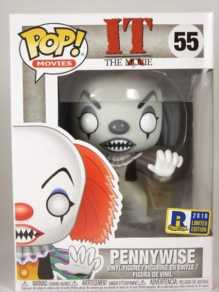 ペニーワイズ モノクロ版 2018年ロードアイランドコミコン限定 [スティーブンキング IT] FUNKO(ファンコ) POP! MOVIES 55