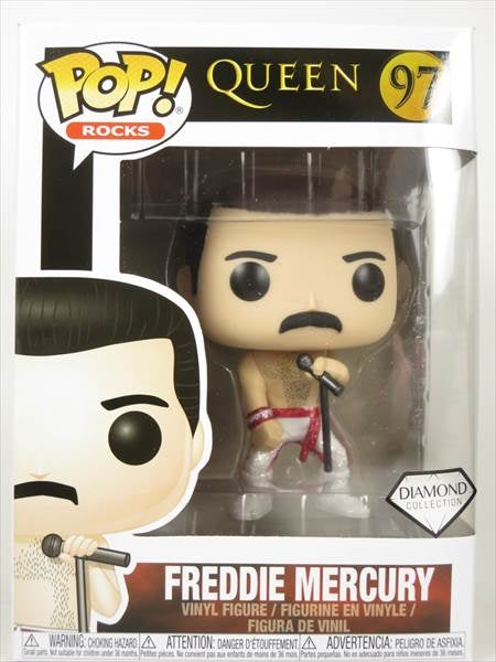 【箱傷】 フレディ・マーキュリー ダイヤモンドグリッター [クイーン(QUEEN)] FUNKO(ファンコ) POP! ROCKS 97