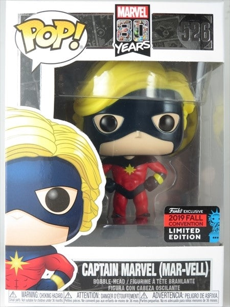 キャプテンマーベル(マー・ベル) 2019年FALL CONVENTION限定 [MARVEL 80 YEARS] FUNKO(ファンコ) POP! 526