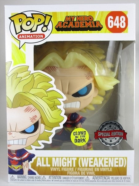 【箱傷】 オールマイト WEAKENED 蓄光版 [僕のヒーローアカデミア] FUNKO(ファンコ) POP! ANIMATION 648