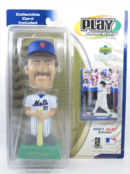 マイク・ピアッツァ ニューヨーク・メッツ ボブルヘッド 2001 MLB Play Makers bobble head Upper Deck(アッパーデック)