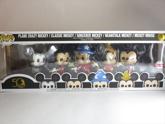 ミッキー50TH 飛行機狂・クラシック・ソーサラー・豆の木・ミッキーマウス５パック [Disney(ディズニー)] FUNKO(ファンコ) POP! 5PACK