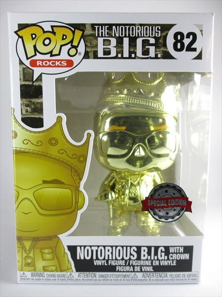 ノトーリアス・B.I.G. 王冠 ゴールドクロム [THE NOTORIOUS B.I.G.] FUNKO(ファンコ) POP! ROCKS 82