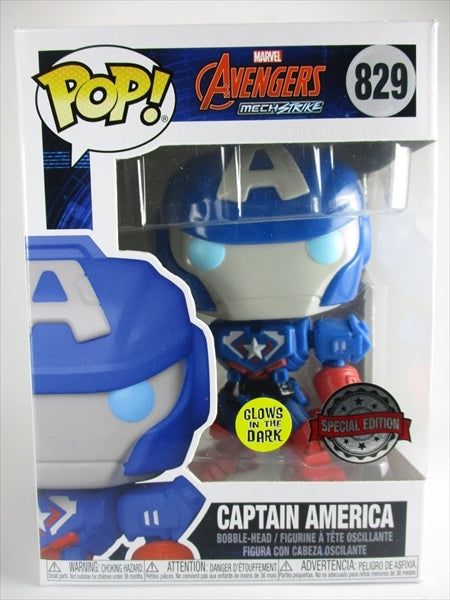 キャプテンアメリカ メック 蓄光版 [Avengers MECH STRIKE] FUNKO(ファンコ) POP! 829
