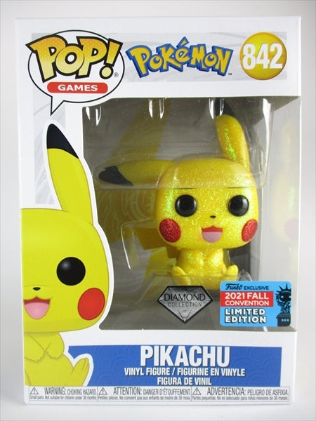 ピカチュウ 2021年FALL CONVENTION限定 ダイヤモンドグリッター版 [ポケットモンスター] FUNKO(ファンコ) POP! GAMES 842