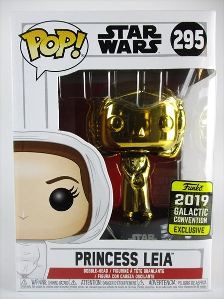 プリンセスレイア ゴールドクロム 2019年GALACTIC CONVENTION限定 [STARWARS(スターウォーズ)] FUNKO(ファンコ) POP! 295