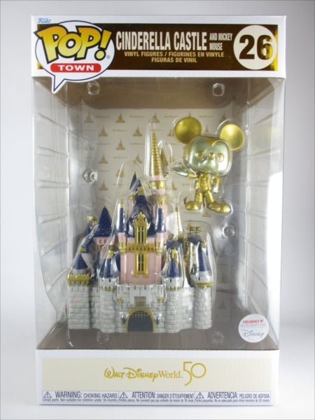 シンデレラ城とミッキーマウス ゴールデン [WALT Disney World. 50th] FUNKO(ファンコ) POP! TOWN 26